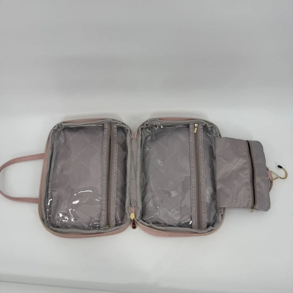 Vince Camuto Pink Cosmetic Hanging Toiletry Bag Travel Organizer Case